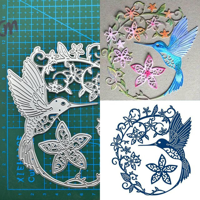 Metall-Schneidform Kolibri für Scrapbooking und DIY-Bastelarbeiten - Bild 1