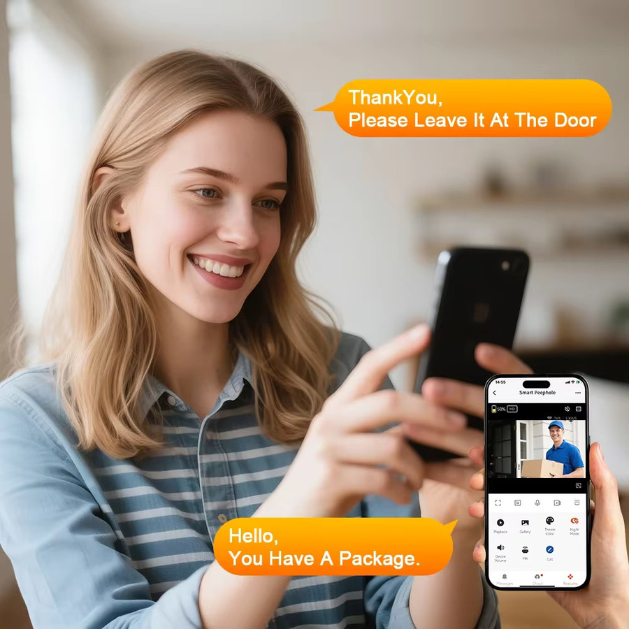 Extractme WLAN Smart Türklingelkamera Tuya 4,3 Zoll mit 1080P Full HD und PIR-Erkennung - Bild 3