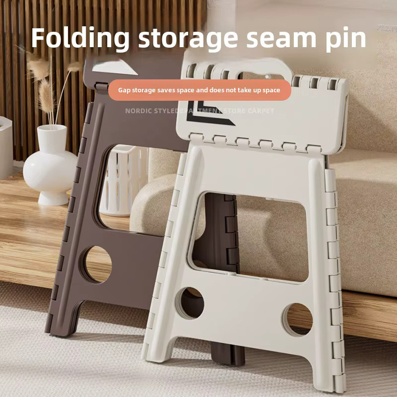 JIAYUAN Klapphocker aus ABS in Braun, tragbarer Minihocker mit Sicherheitsschloss und rutschfestem Design für Kinder und Erwachsene - Bild 3