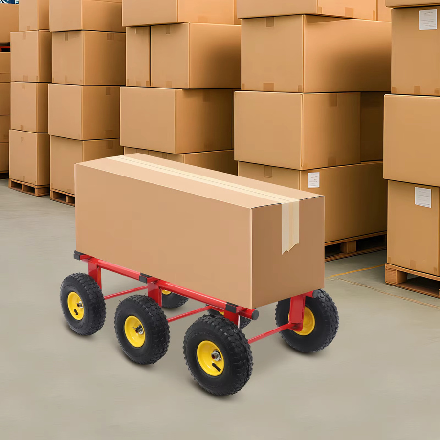 CNCEST Hochleistungs-Dolly Transportwagen in Rot mit 1200 Pfund Tragfähigkeit und All-Terrain-Eigenschaften - Bild 2