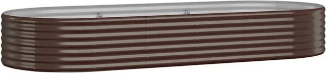 Furnicato Hochbeet aus verzinktem Stahl in Braun, B/T/H: 249 x 100 x 36 cm - Bild 1