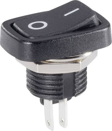 TRU Components Wippschalter TC-R13-213A-03 Schwarz 250 V/AC 3A 1 x Aus/Ein rastend - Bild 1