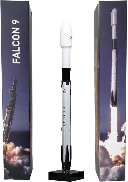 Linyi toy car SpaceX Falcon 9 Dragon Heavy, Raketenmodell, Metall, 1:233, ab 18 Jahre - Bild 1