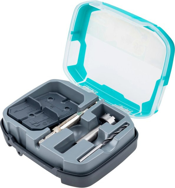 Wolfcraft Scharnierloch-Set mit Forstnerbohrer, 5-teilig, Durchmesser: 26 mm, grau - Bild 2