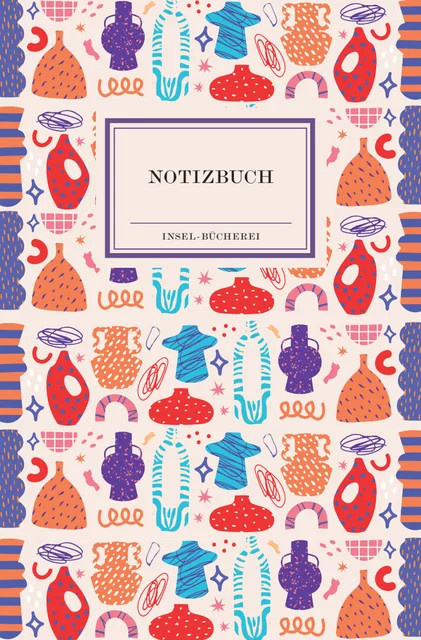 Notizbuch Insel-Bücherei Kunterbunte Vasen retro in Multicolor - Bild 1