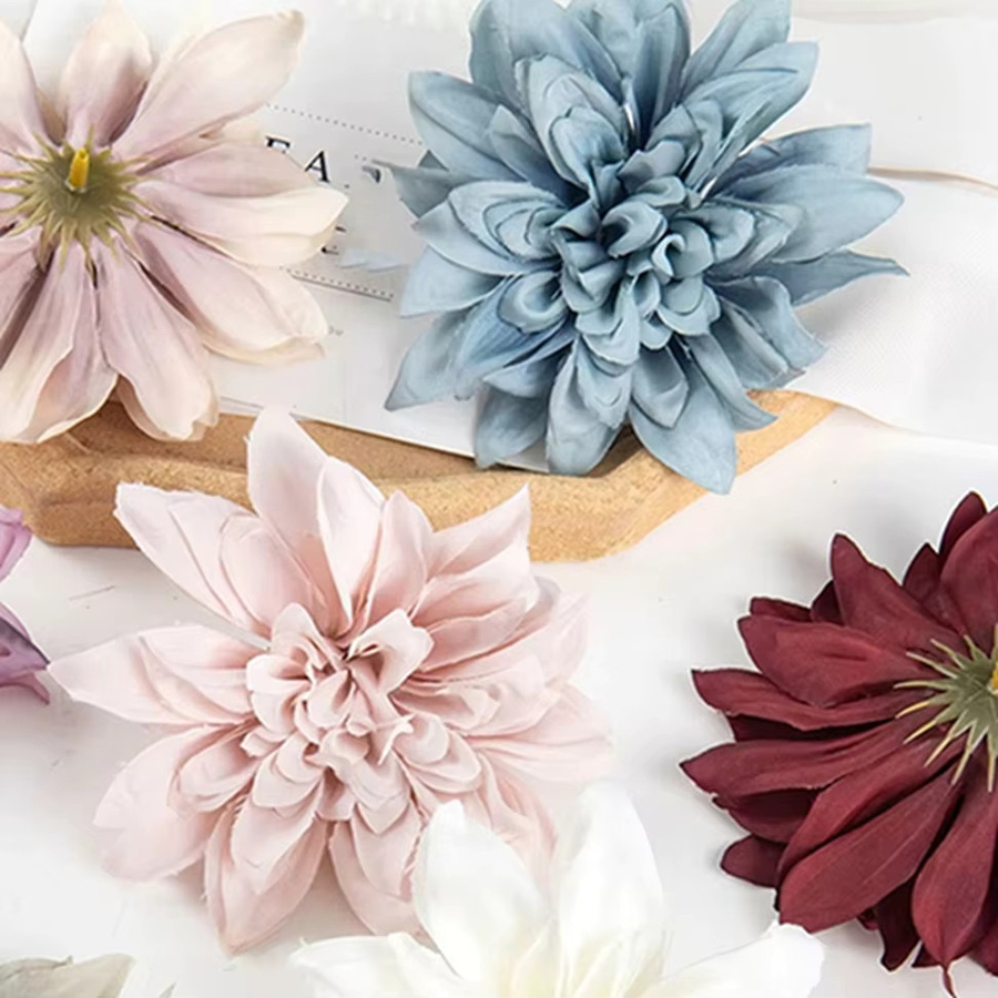 XIAOYINMO Künstliche Blumenköpfe aus Seide in Multicolour für Dekoration von Kranz, Wand und Zimmer bei Hochzeit oder Valentinstag - Bild 3