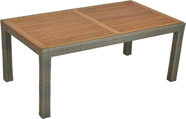 Merxx Gartentisch aus Akazie in Braun mit modernem Design, B/T: 100 x 76 cm - Bild 1
