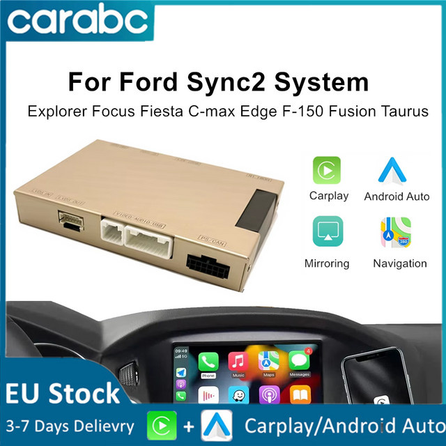 CARABC Kabelloses CarPlay und Android Auto GPS-Navigationssystem für Ford Sync 2 Systeme - Bild 1