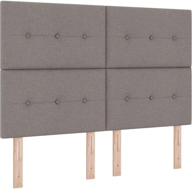 vidaXL Kopfteil aus Kunstleder in Taupe, Breite: 160 cm, Höhe: 128 cm, Tiefe: 7 cm - Bild 1