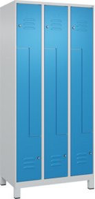 C+P Z-Spind Classic PLUS mit 6 Fächern und Zylinderschloss, Farbe Grau/Blau, H x B x T: 195 x 90 x 50 cm - Bild 1