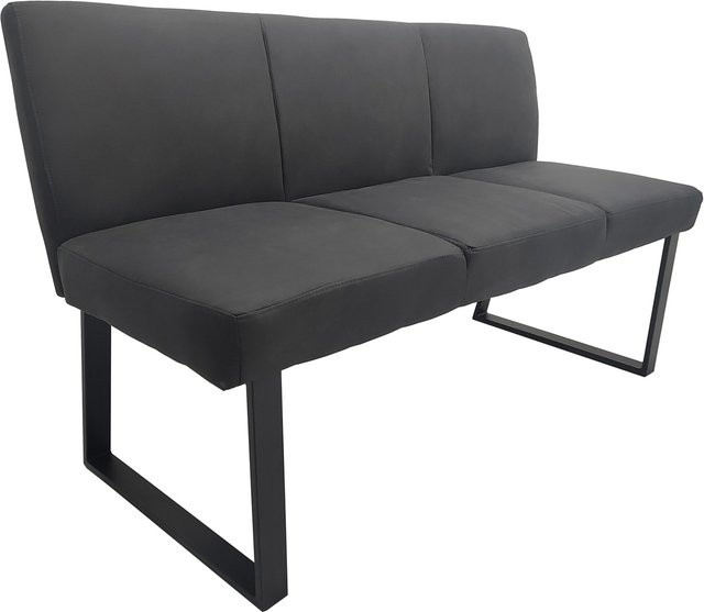 HTI-Living Sitzbank Vemal Schwarz mit Polsterung und Metallgestell im Retro-Design - Bild 1