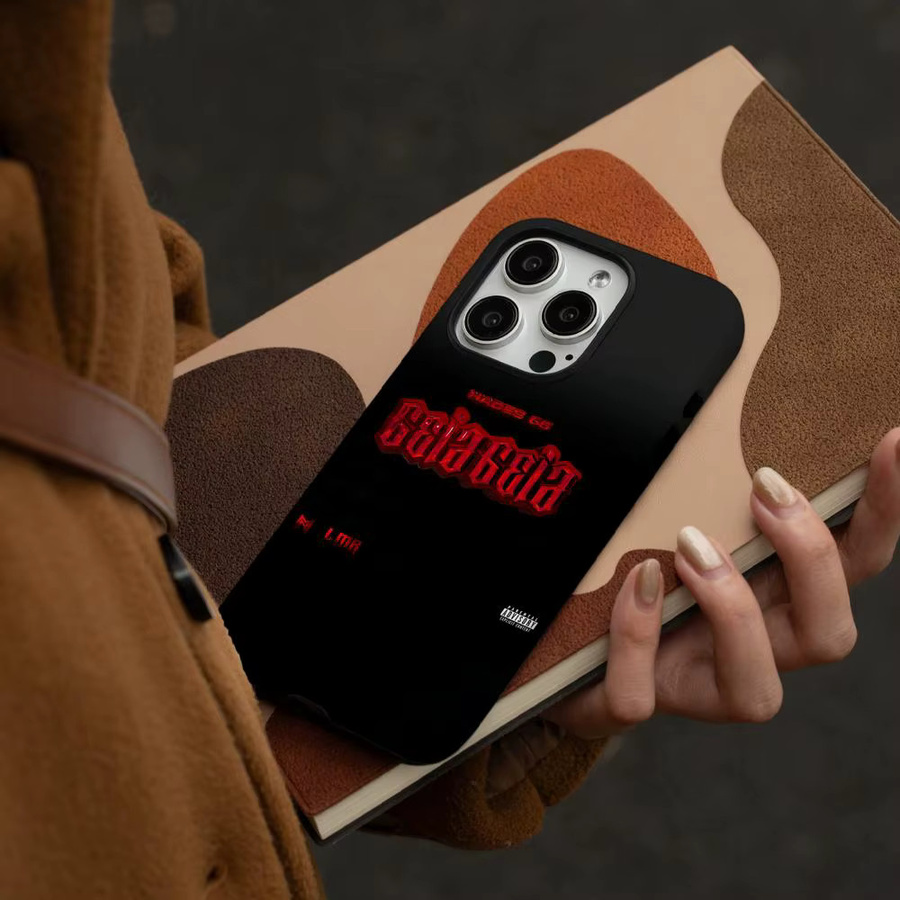 H-Hades Handyhülle für iPhone 17 16 15 14 13 12 Pro Max Plus mit glänzender HD-Doppelschicht-Flüssighartschale in Schwarz und Weiß - Bild 2