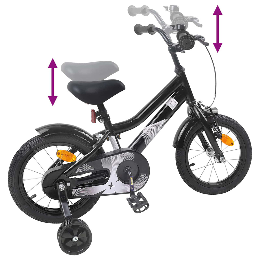VD Home Furnishing Kinderfahrrad 16 Zoll Schwarz - Bild 4