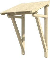 Skan Holz Haustür-Vordach Potsdam 2 aus nordischer Fichte in Natur Beige, B: 176 cm, T: 156 cm - Bild 1