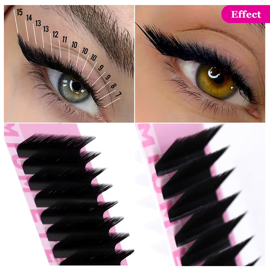 AGUUD Künstliche Wimpern, Kaschmir-Wimpernverlängerung, Russisches Volumen - Bild 2
