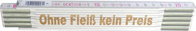 Stabila Zollstock aus Holz mit Lasergravur, Farbe: Weiß, Länge: 2 m - Bild 1