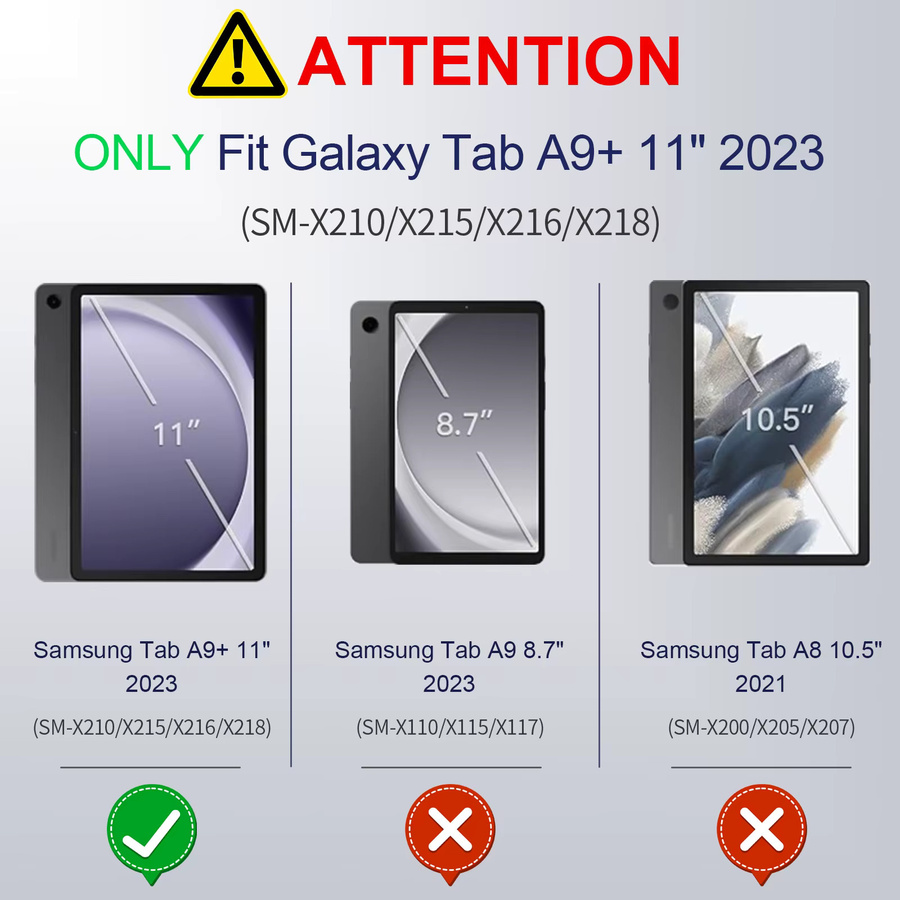 Transparente Schutzhülle für Samsung Galaxy Tab A9 Plus / A9+ (SM-X210, SM-X215, SM-X216, SM-X218) - Bild 2
