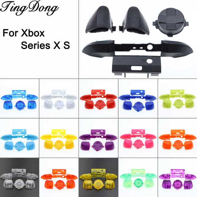 TingDong Ersatzteil-Set für Xbox Series X S Controller in Lila mit LB RB Bumpern, Mittelhalterung, LT RT Trigger-Tasten und Kreuztaste - Bild 1
