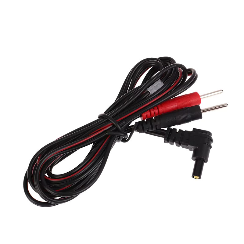 HNKMP Ersatz-Elektrodenkabel in Schwarz mit 2,35 mm Standard-Pin-Verbindung für TENS-Einheiten und Muskelstimulatoren - Bild 2
