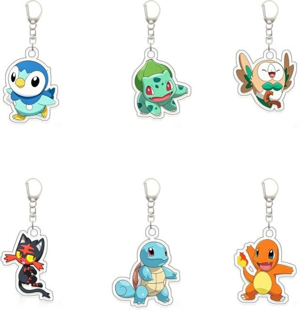 Keeppley Pokémon Schlüsselanhänger, Cartoon Anime, Kunststoff - Bild 1