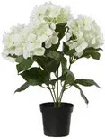 DECORIS Kunstpflanze Hortensie in Weiß, Tischdeko aus Textil, Höhe: 46,0 cm, Breite: 28,0 cm, Tiefe: 28,0 cm - Bild 1