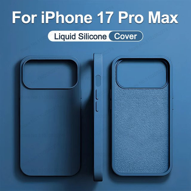 Stoßfeste Flüssigsilikon Hülle für Apple iPhone in Blau - Bild 1
