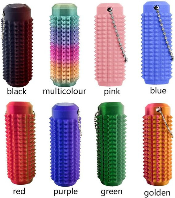 Fashnics Fidget Spielzeug, Roller, stacheliger Fidget Schlüsselanhänger, rosa - Bild 1