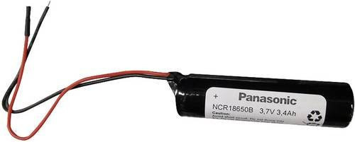 Panasonic NCR18650B Spezial-Akku Li-Ion 3.7V 3400 mAh mit Kabel in Schwarz - Bild 1
