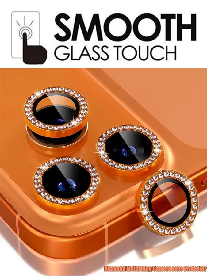 Amour Brave Diamant-Kameraschutz für iPhone 17, 16, 15, 14 Plus, 13, 12, Mini 11, 17 Pro Max und iPhone Air mit glitzerndem Metallring aus gehärtetem Glas in Schwarz und Gold - Bild 6
