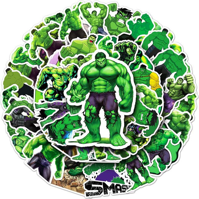 Marvel Hulk Cartoon Graffiti Aufkleber, 10/30/50 Stück - Bild 1