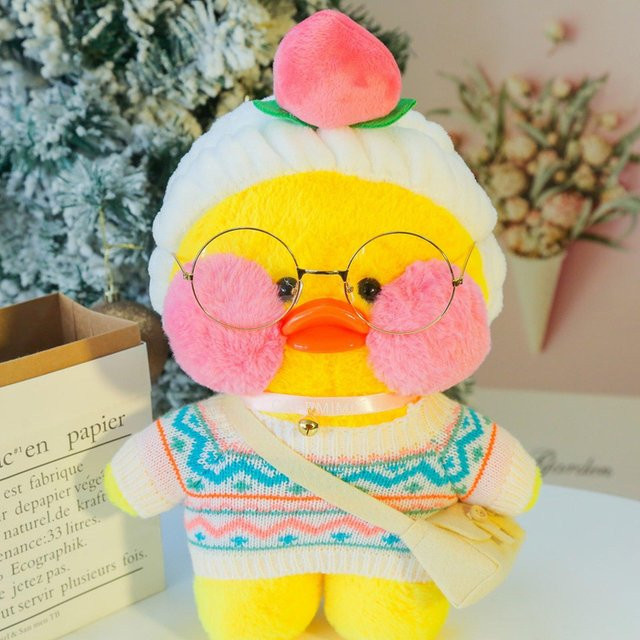 Lalafanfan mimi Gelbe Ente Plüschtier 30cm - Bild 1