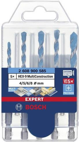 Bosch Expert MultiConstruction HEX-9 Mehrzweckbohrer-Set, 5-teilig - Bild 1