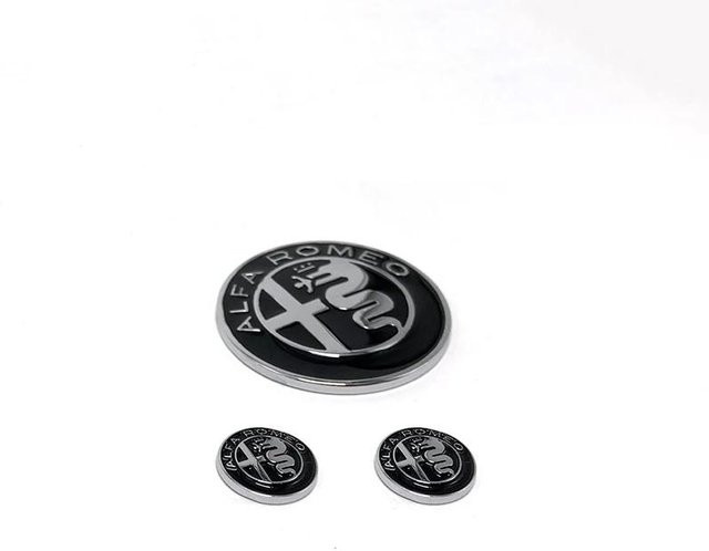 Alfa Romeo Giulia Stelvio Multimedia Center Bedienknopf Dekorativer Aufkleber in Silber - Bild 1