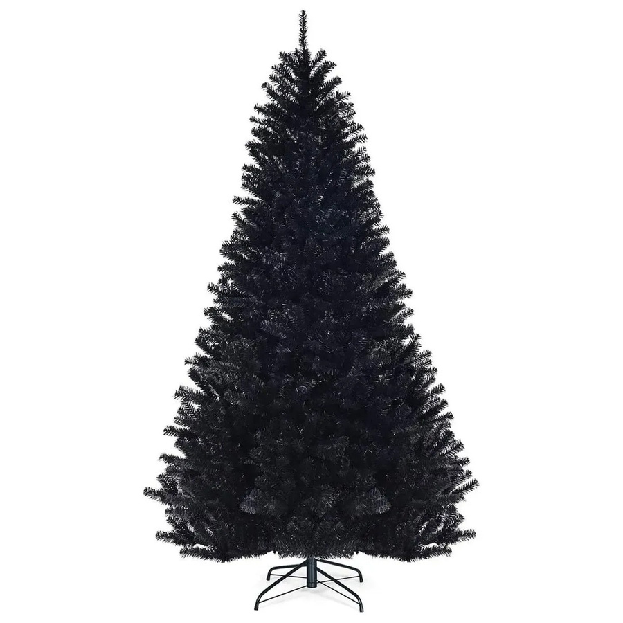 Costway Künstlicher Weihnachtsbaum mit Klappsystem in Schwarz, Höhe: 225 cm - Bild 2