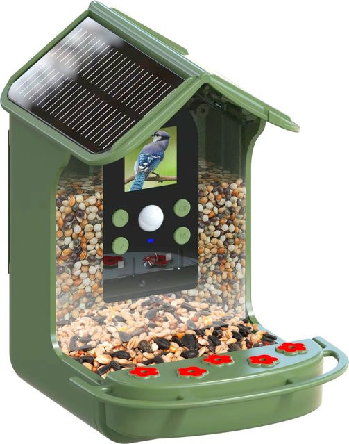Easypix BirdyCam Wildkamera mit integriertem Futterspender in Grün - Bild 1