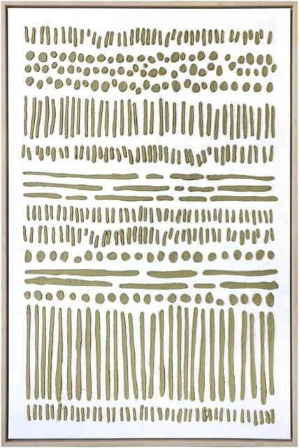 Mömax Keilrahmenbild Lotta abstrakt in Grün, Natur und Gold, Breite: 60 cm, Höhe: 90 cm - Bild 1