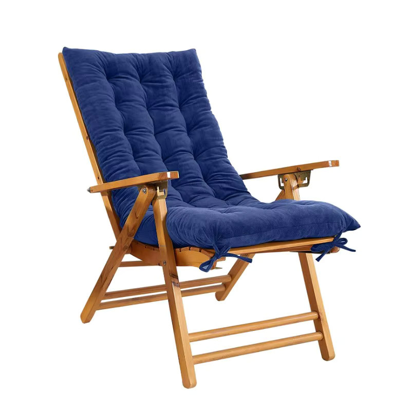 Inyahome Tatami-Kissen aus verdicktem Samt für Liegestühle und Schaukelstühle, rechteckig, Blau, Rot, Grau - Bild 3