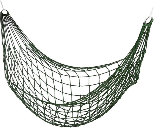 Relaxdays Netzhängematte aus Polyester in Grün mit Tasche, B: 140 cm, L: 436 cm - Bild 1