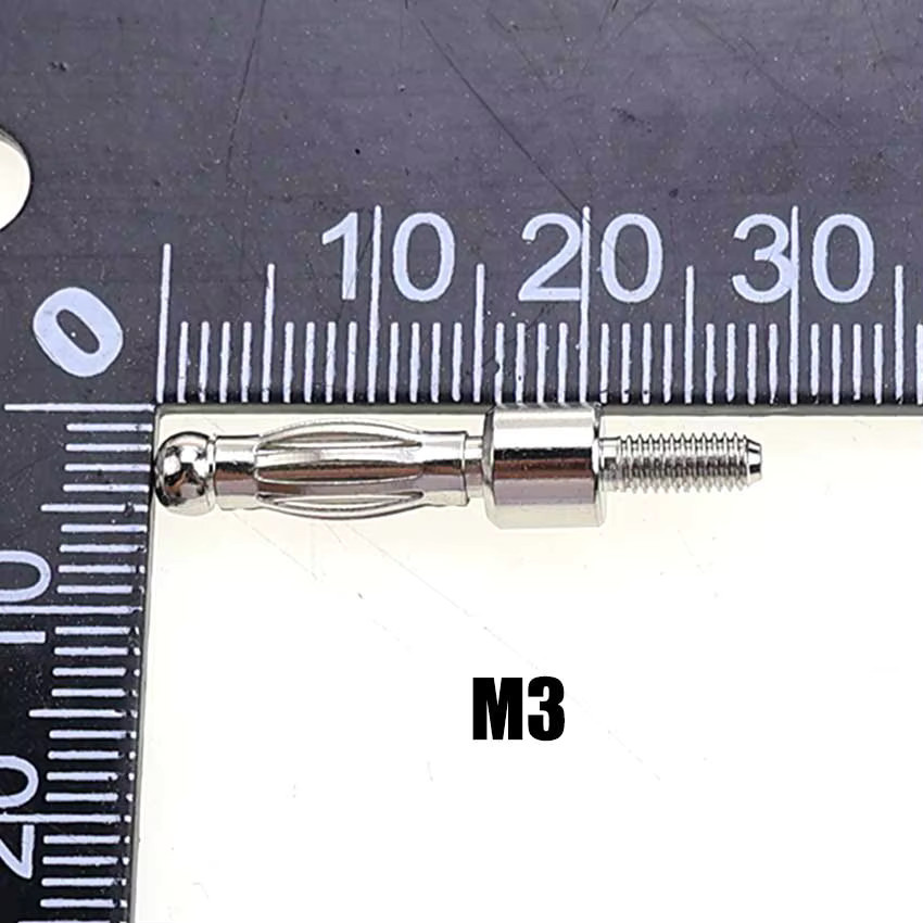 JCD Bananenstecker Adapter Set 10 Stück Laternenform 3 mm/4 mm mit M3/M4 Schraubgewinde - Bild 2