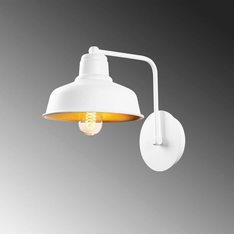 Opviq Wandleuchte Berceste in Weiß aus Metall im skandinavischen Design, Fassung E27, B/H/T: 27 x 24 x 27 cm - Bild 2
