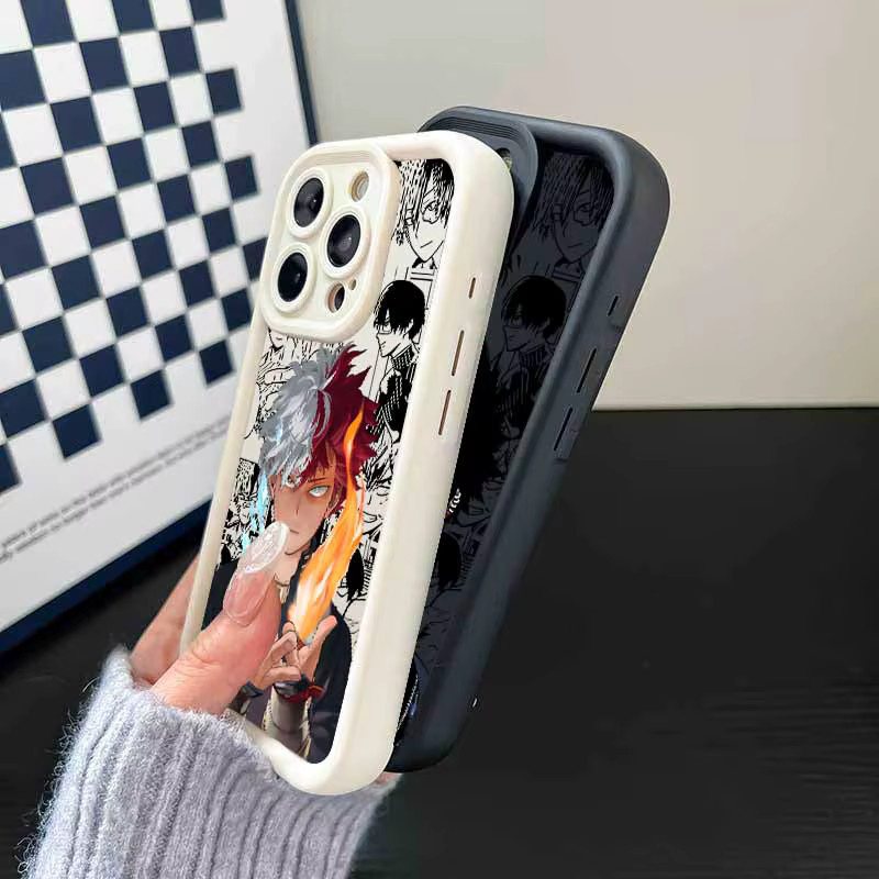 My Hero Academia Anime Handyhülle für Apple iPhone 17 16 15 14 13 12 Mini 11 Pro Max aus weichem Silikon mit Augen- und Leiter-Design - Bild 2