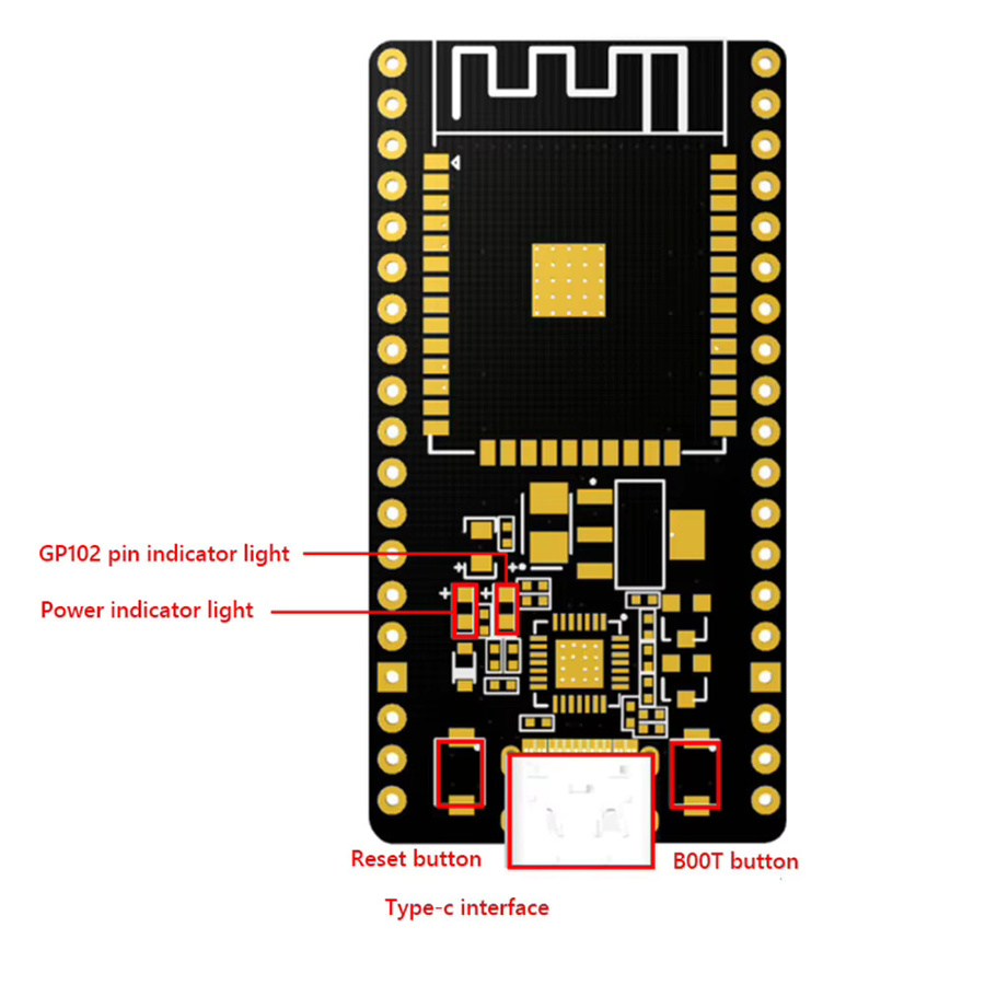 Espressif ESP32 NodeMCU Erweiterungskarte mit 32 Mbit SPI Flash, Bluetooth und WiFi, Schwarz - Bild 4