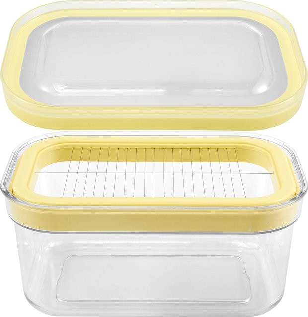 Willstar Butter-Slicer und Frischhaltebox aus transparentem Kunststoff, Multifunktions-Schneidewerkzeug für Butter, Käse, Obst und Gemüse, luftdicht verschließbar, rechteckig - Bild 1