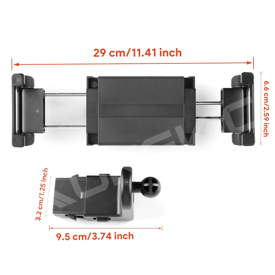 KUNGKIC 2er-Set Rücksitz-Halterung für iPad und Smartphone passend für BMW iX i5 G60 G05 G06 G61 X3 X5 X6 5er 7er Serie 2025 G45 in Schwarz - Bild 2