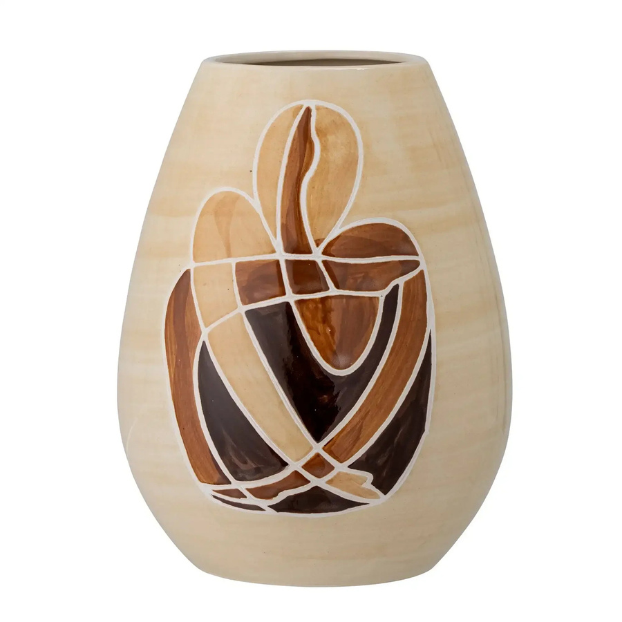 Bloomingville Vase Jona aus Keramik in Braun, skandinavisches Design, Höhe: 18 cm - Bild 1