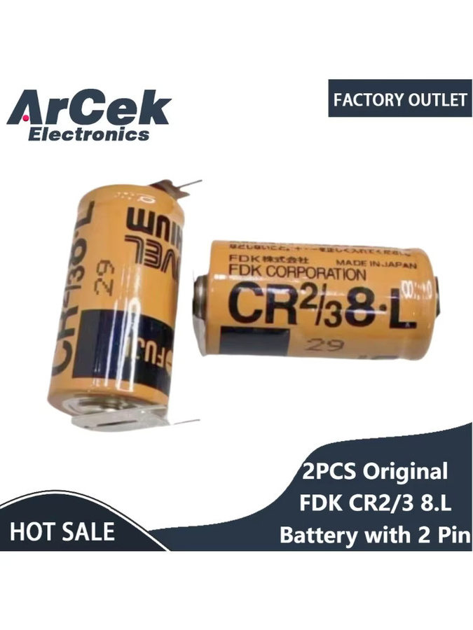 2er-Pack FDK CR2/3 3V Lithium-Batterie mit 2 Pin für Smart Card Meter und drahtlose Kommunikation - Bild 4