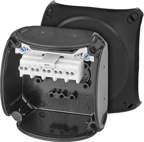 Hensel Abzweigkasten 62000335 aus Kunststoff in Schwarz, B: 9,3 cm, L: 9,3 cm - Bild 1