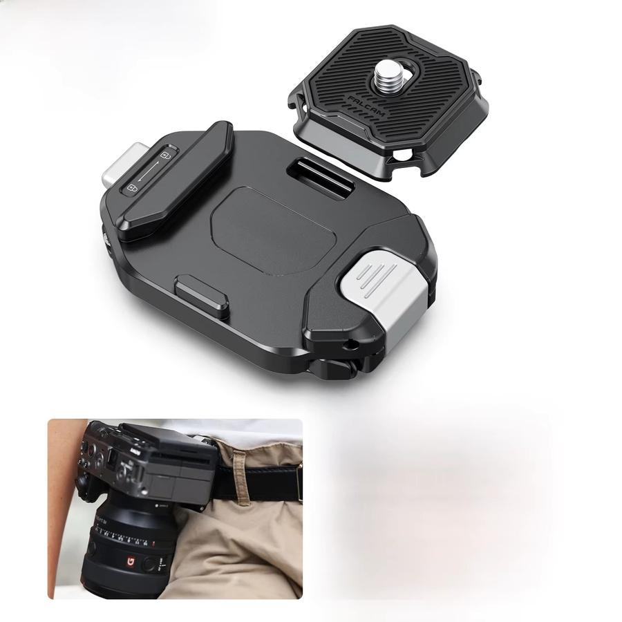 Ulanzi F38 Verbessertes Rucksack-Clip-Kit Basis V2 in Schwarz für GoPro, Sony, Canon und Nikon DSLR-Kamerakäfig mit Arca-Swiss Schnellwechsel-System - Bild 6