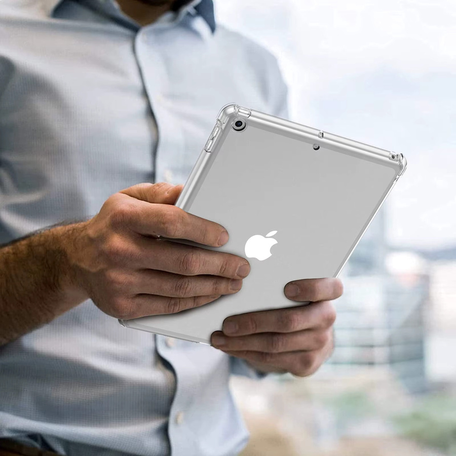 Tzion Glitzernde Schutzhülle für iPad 10.2 (7., 8. und 9. Generation) in Transparent, Kratzfeste TPU Tablet-Hülle - Bild 3