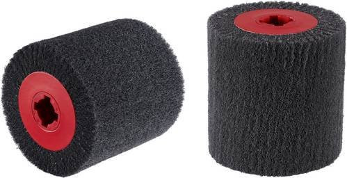 Rhodius TOPline Vlieswalze ultra-fine für Edelstahl, Stahl und NE-Metalle, Schwarz, B/T/H: 100 x 100 x 19 mm - Bild 1